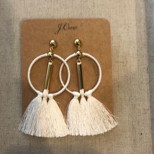 J.Crew white statement earrings